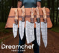 Damascus Cooking Knife Set – 13” Handmade Chef Knife with Olive Wood & Rosewood Handle, Steel Bolster & Leather Sheath