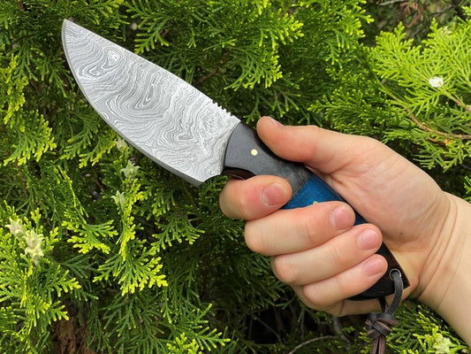 Handmade Damascus Steel Knife, Full Tang Knife