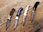 4 Damascus Steel Folding Pocket Knives