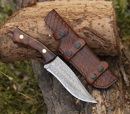 Custom Handmade Damascus Hunting Knive