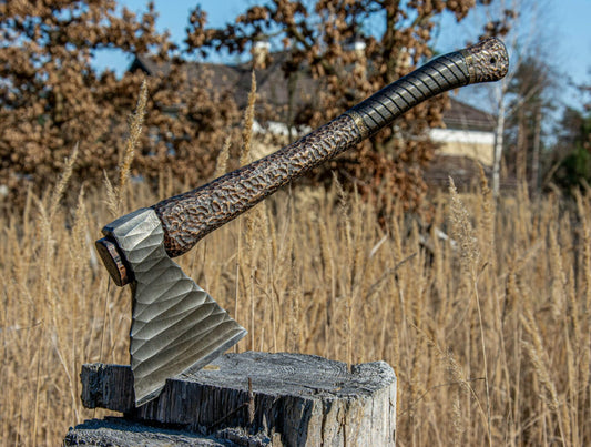 HAND-FORGED VIKING AXE