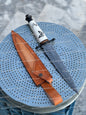 Custom handmade Damascus steel dagger knife