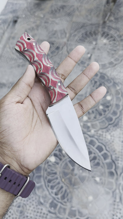 Custom handmade d2 steel hunting knife