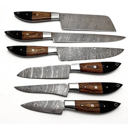 DAMASCUS KITCHEN KNIVES SET