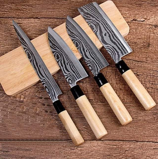 DAMASCUS KITCHEN KNIVES SET