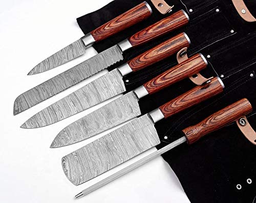 DAMASCUS KITCHEN KNIVES SET