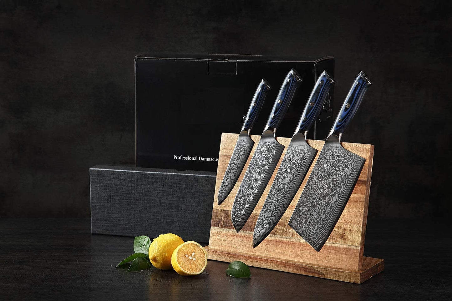 DAMASCUS KITCHEN KNIVES SET