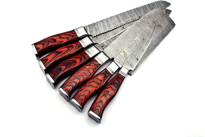 DAMASCUS KITCHEN KNIVES SET