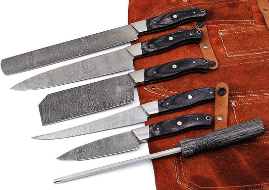 DAMASCUS KITCHEN KNIVES SET