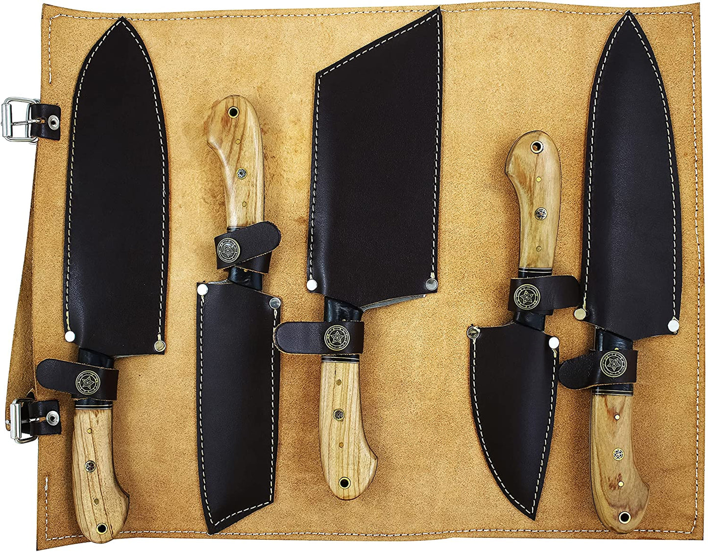 DAMASCUS KITCHEN KNIVES SET