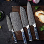 DAMASCUS KITCHEN KNIVES SET