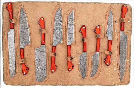 DAMASCUS KITCHEN KNIVES SET