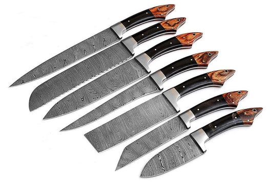 DAMASCUS KITCHEN KNIVES SET