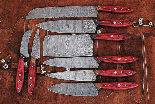 DAMASCUS KITCHEN KNIVES SET