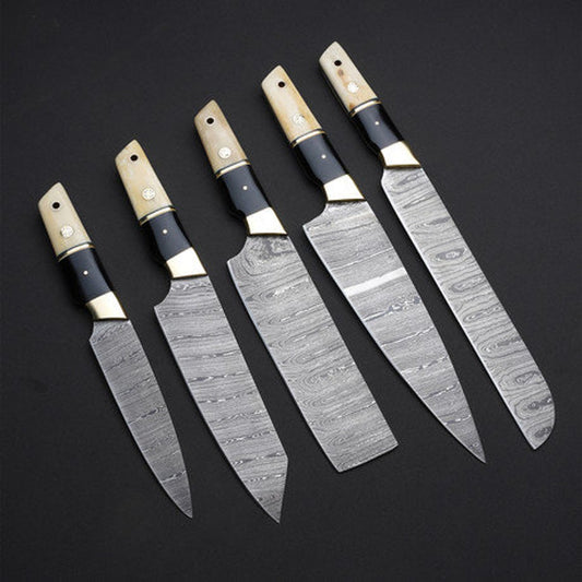 DAMASCUS KITCHEN KNIVES SET