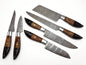 DAMASCUS KITCHEN KNIVES SET