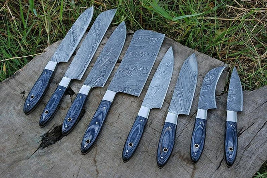 DAMASCUS KITCHEN KNIVES SET