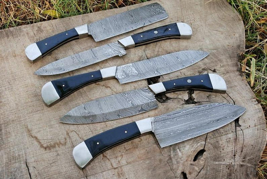 DAMASCUS KITCHEN KNIVES SET